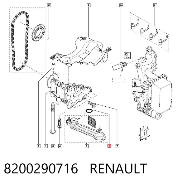 Прокладка маслозаборника 8200290716 Renault (RVI)