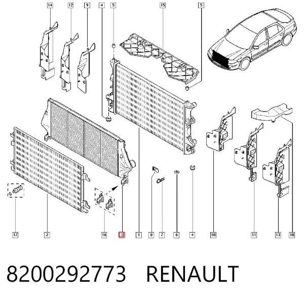 Интеркулер 8200292773 Renault (RVI)
