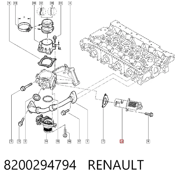 Клапан ЕГР 8200294794 Renault (RVI)