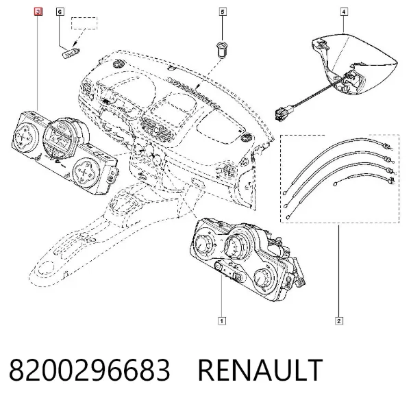 Блок управления кондиционером 8200296683 Renault (RVI)