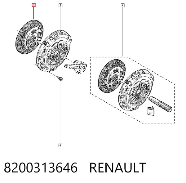 Диск сцепления 8200313646 Renault (RVI)