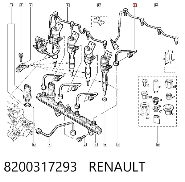 Топливная трубка 8200317293 Renault (RVI)