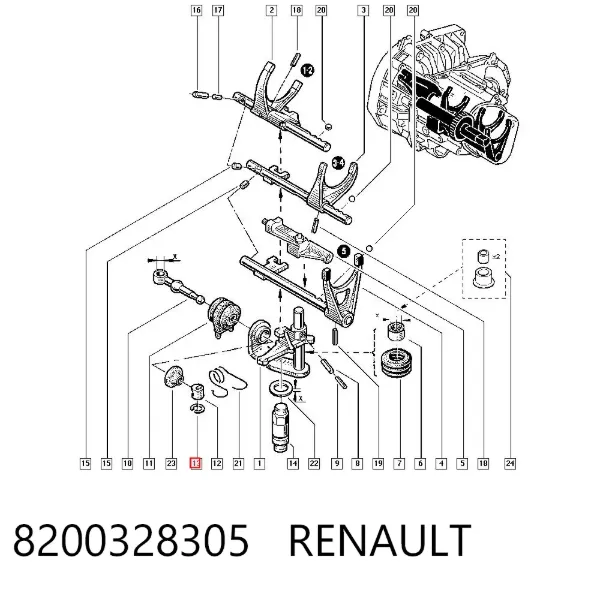 Кольцо стопорное подшипника передней ступицы 8200328305 Renault (RVI)