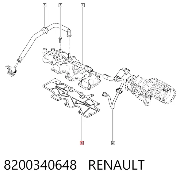 Прокладка маслоотделителя (сепаратора) системы ВКГ 8200340648 Renault (RVI)