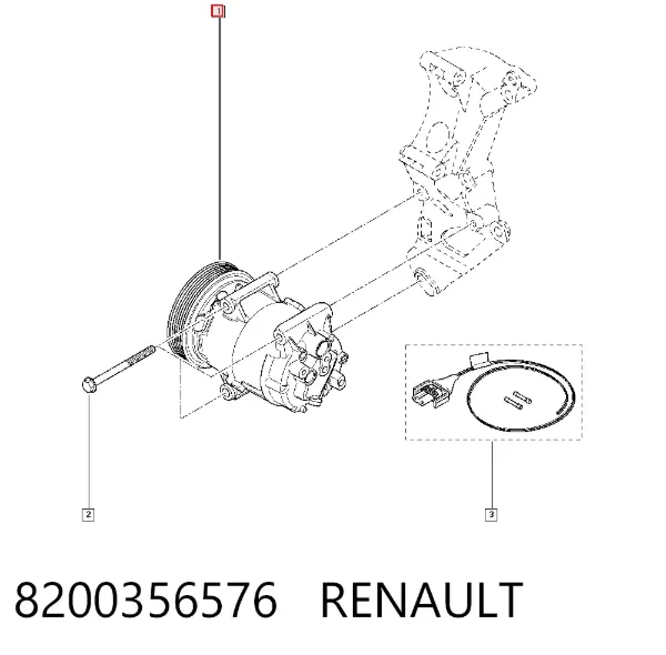 Компрессор кондиционера 8200356576 Renault (RVI)
