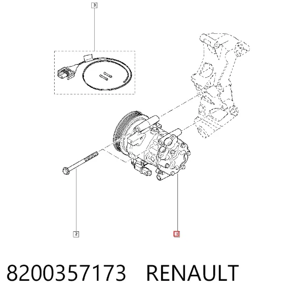 Компрессор кондиционера 8200357173 Renault (RVI)