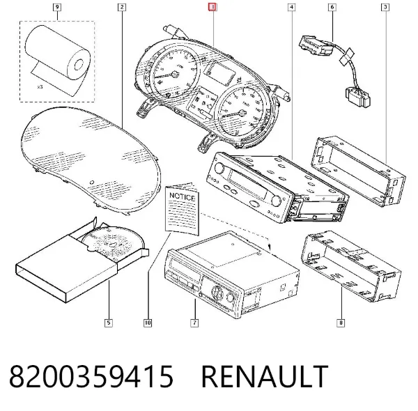 Панель приборов 8200359415 Renault (RVI)