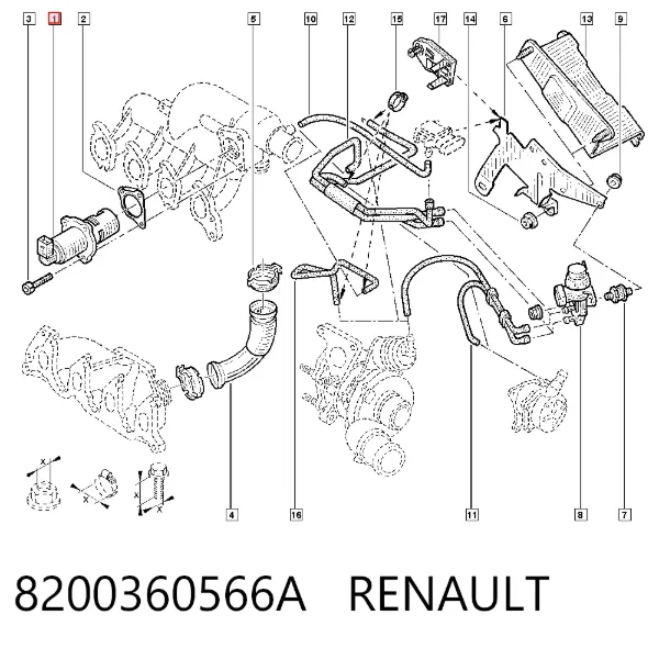 Клапан ЕГР 8200360566A Renault (RVI)
