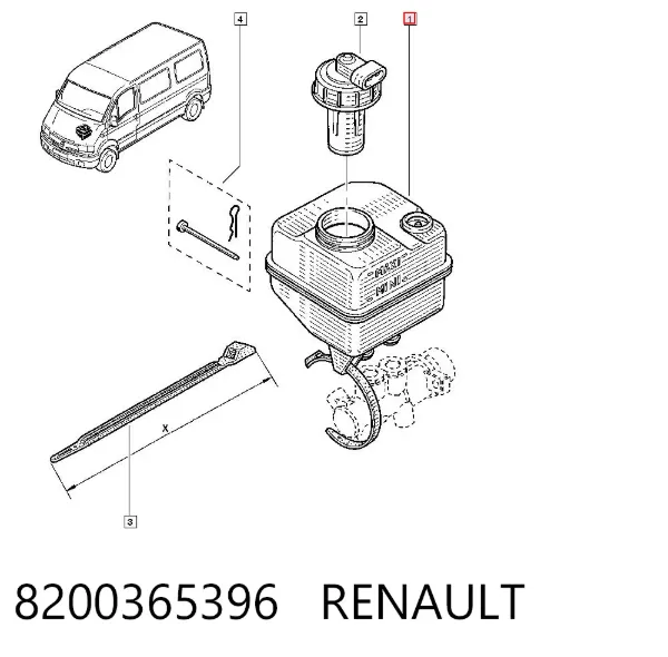 Бачок тормозной 8200365396 Renault (RVI)