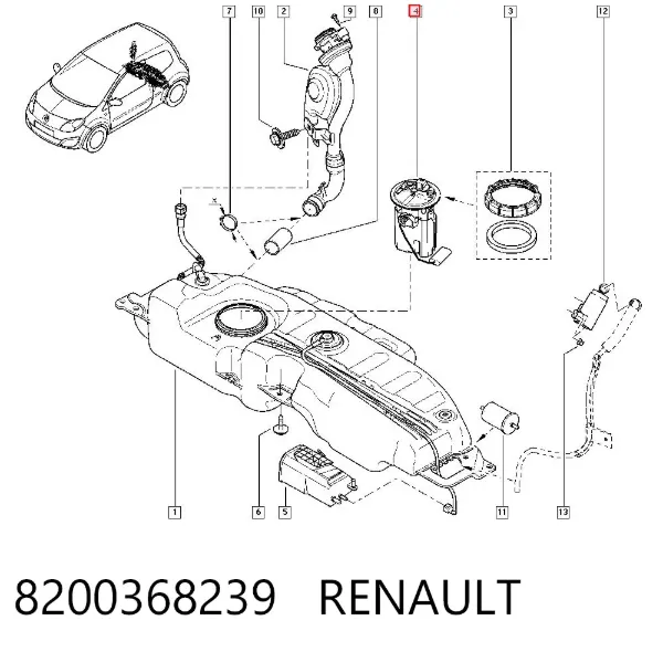 Бензонасос 8200368239 Renault (RVI)