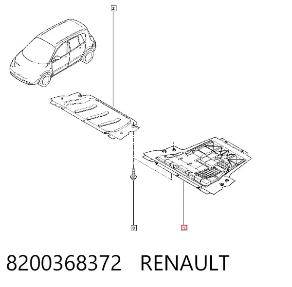 Защита двигателя 8200368372 Renault (RVI)