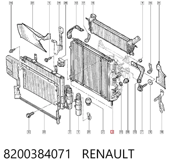 Радиатор 8200384071 Renault (RVI)