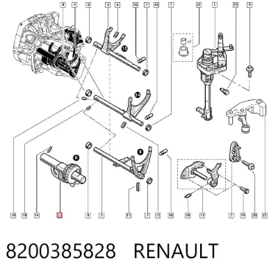 Шестерня задней передачи RENAULT 8200385828