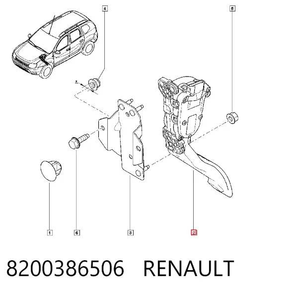 Педаль газа 8200386506 Renault (RVI)