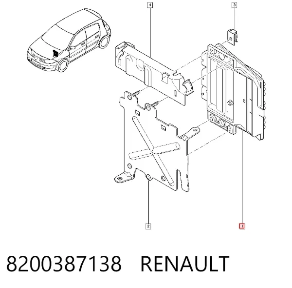 Блок управления двигателем 8200387138 Renault (RVI)