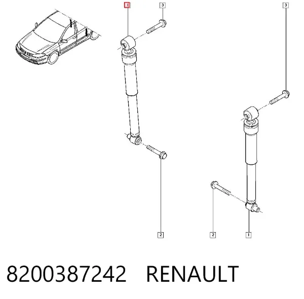 Амортизатор задний 8200387242 Renault (RVI)