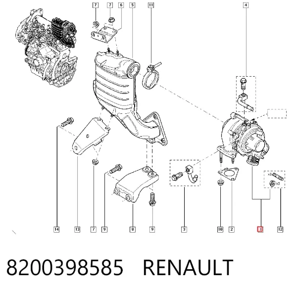Турбина 8200398585 Renault (RVI)