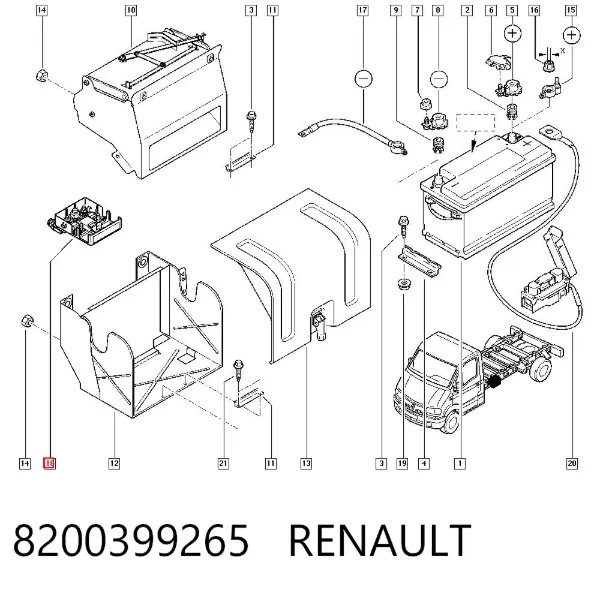Крышка клемы АКБ 8200399265 Renault (RVI)