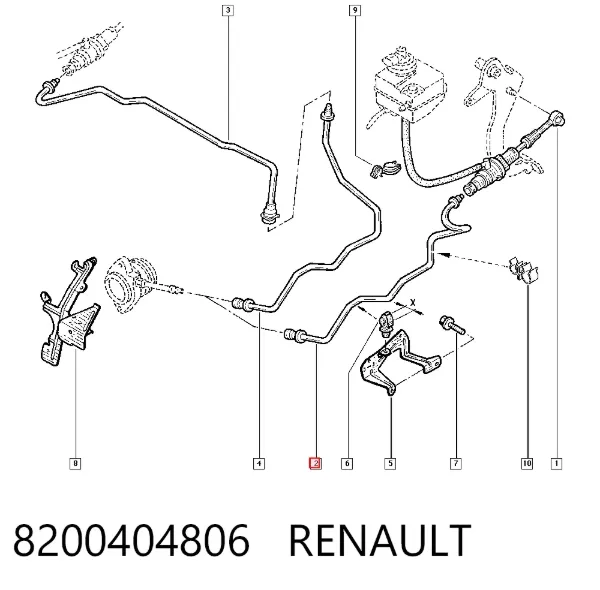 Шланг сцепления 8200404806 Renault (RVI)