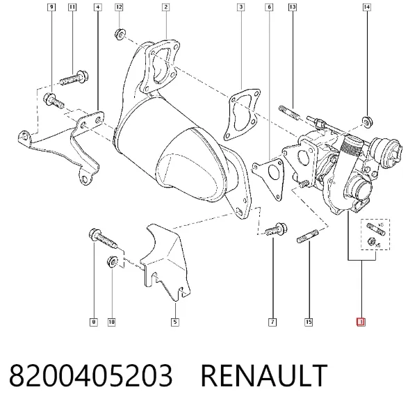Турбина 8200405203 Renault (RVI)
