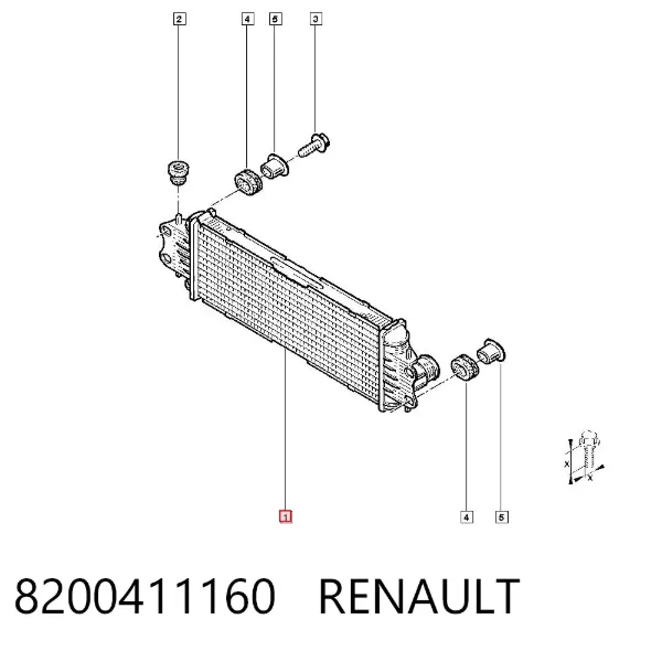 Интеркулер 8200411160 Renault (RVI)