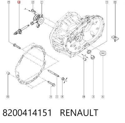 Тройник трубки сцепления RENAULT 8200414151