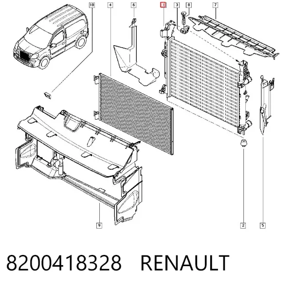 Радиатор 8200418328 Renault (RVI)