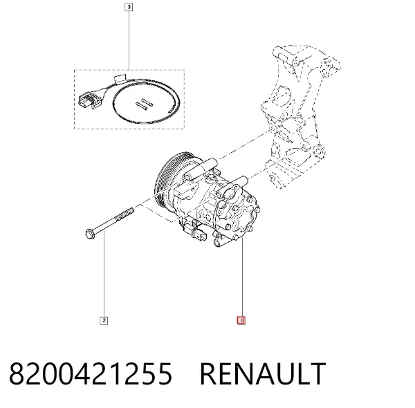 Компрессор кондиционера 8200421255 Renault (RVI)