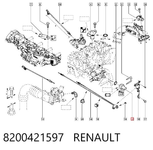 Датчик температуры охлаждающей жидкости 8200421597 Renault (RVI)