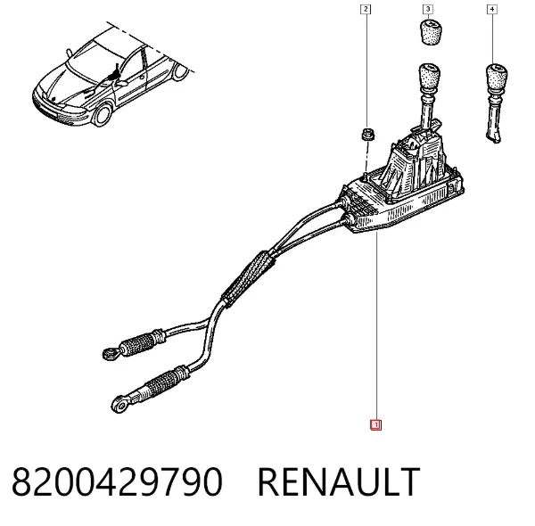 Кулиса переключения передач 8200429790 Renault (RVI)