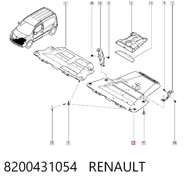 Защита двигателя 8200431054 Renault (RVI)