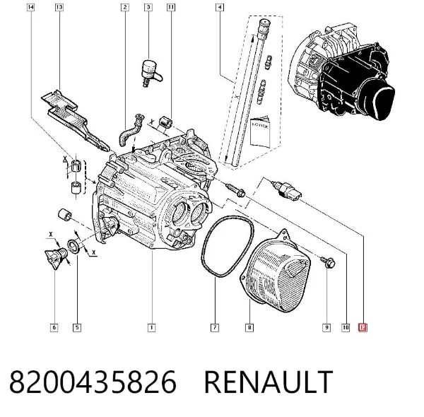 Датчик заднего хода 8200435826 Renault (RVI)