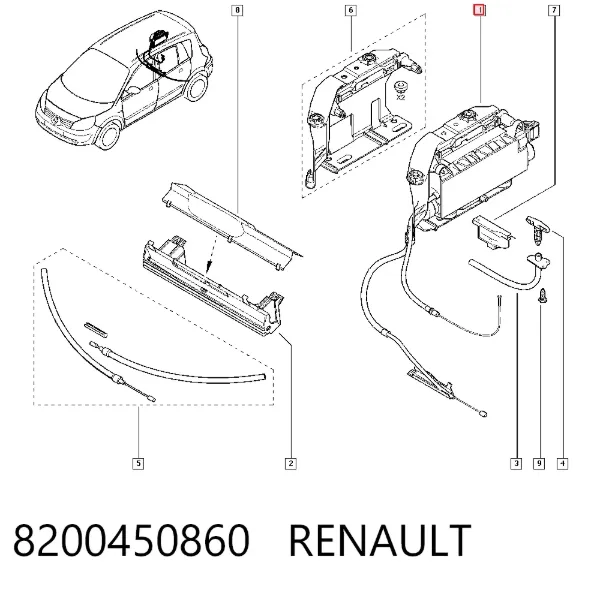 Блок управления стояночного тормоза 8200450860 Renault (RVI)