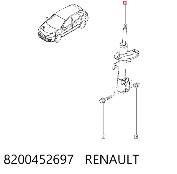 Амортизатор передний 8200452697 Renault (RVI)