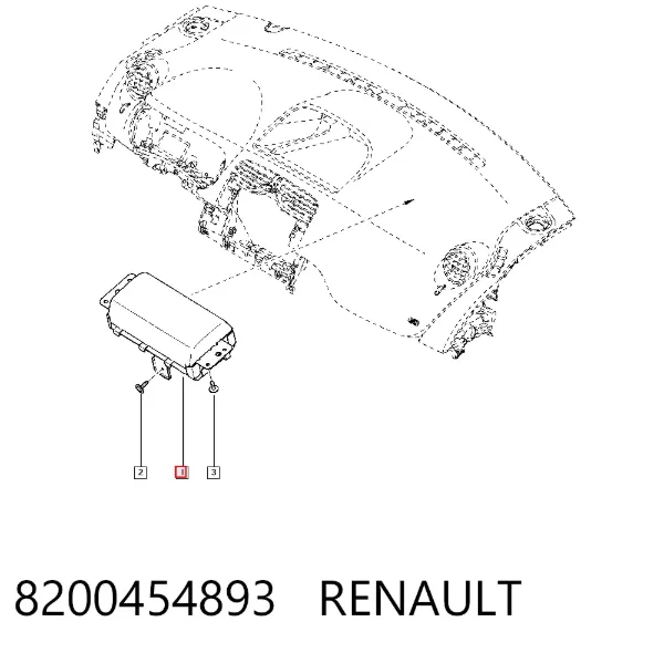 Подушка безопасности пассажира 8200454893 Renault (RVI)