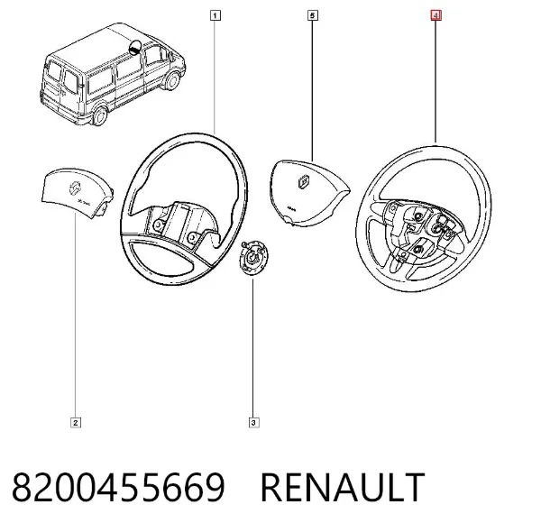 Руль 8200455669 Renault (RVI)