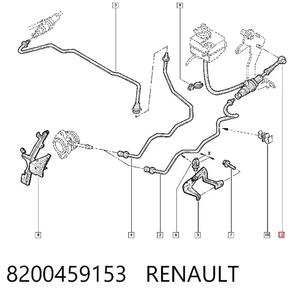 Главный цилиндр сцепления 8200459153 Renault (RVI)