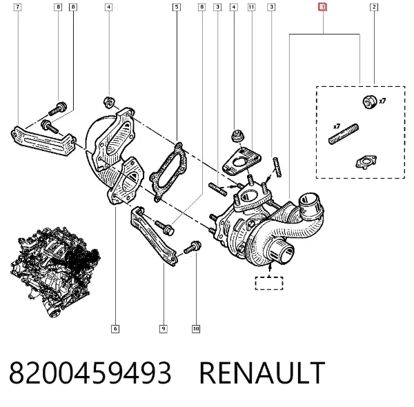 Турбина 8200459493 Renault (RVI)