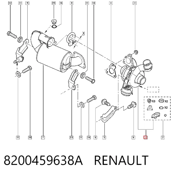 Турбина 8200459638A Renault (RVI)