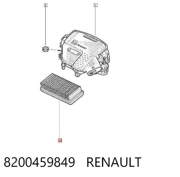 Воздушный фильтр 8200459849 Renault (RVI)