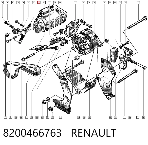 Стартер 8200466763 Renault (RVI)