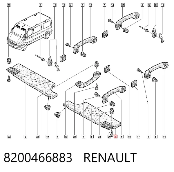 Солнцезащитный козырек 8200466883 Renault (RVI)
