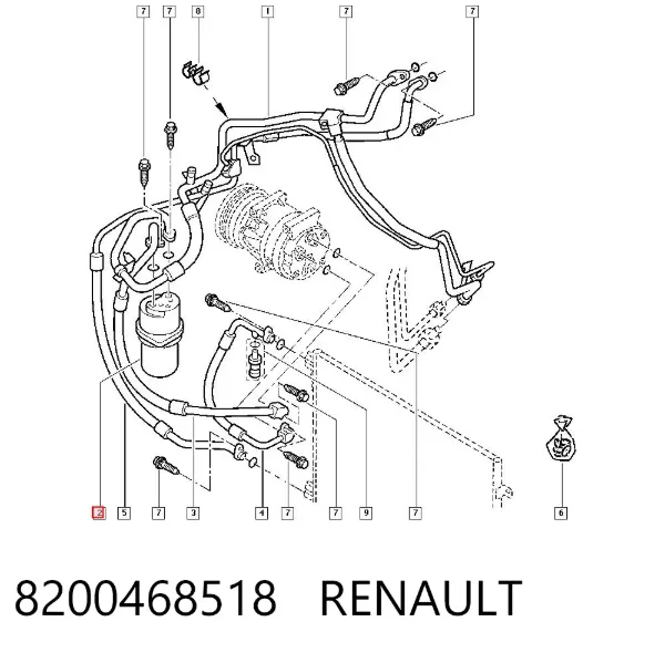 Осушитель кондиционера 8200468518 Renault (RVI)
