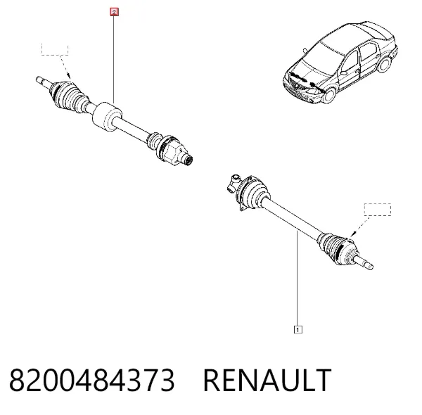 Правая полуось 8200484373 Renault (RVI)