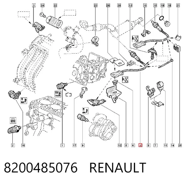 Лямбда зонд 8200485076 Renault (RVI)