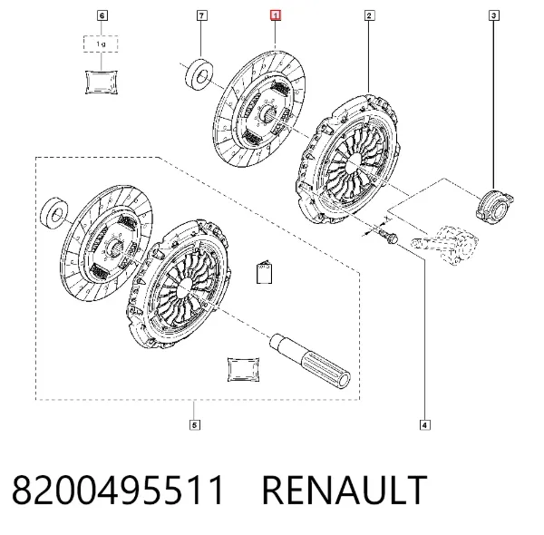 Диск сцепления 8200495511 Renault (RVI)