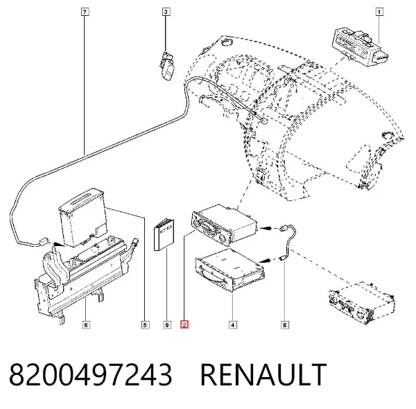 Магнитола 8200497243 Renault (RVI)