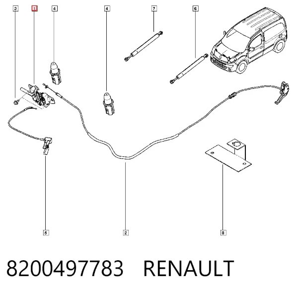 Замок капота 8200497783 Renault (RVI)