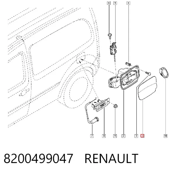 Лючок бензобака 8200499047 Renault (RVI)