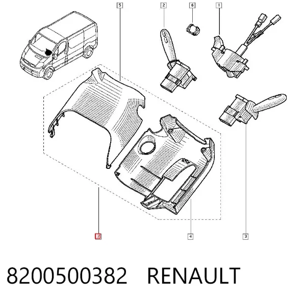 Защитный кожух рулевого механизма 8200500382 Renault (RVI)